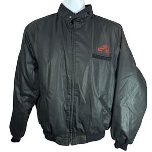 VINTAGE 80s 90s RCA Records Varsity Jacket Black Large
